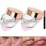 Fard che Cambia Colore 2PCS Color Changing Liquid Blush che Cambia Colore Balsamo Labbra Glossy Clear Blush Multi Use Waterproof Lipgloss Trucco Idratante Waterproof Lunga Durata con 1 Pennello Labbra