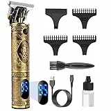 Tagliacapelli Uomo Professionale,Trimmer 0mm,Macchinetta per Capelli,Rasoio per Capelli USB Ricaricabile Impermeabile Portatile Rasoio Elettrico Barba,Schermo LED,Adatto a Bambini,Adulti e Barbiere