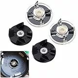 KBNIAN 2 Base Gear+2 Gomma Lama Ingranaggi di Ricambio Frullatore Parti di Ricambio Mixer Accessori, per Magic Bullet 250W Juicer