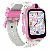 IOWODO Smartwatch per Bambini con Chiamata, 2G SIM con Fotocamera SOS Watch Integrato Nella Scheda SD, 18 Giochi Puzzle Allarmi per Bambini Smart Watch per Ragazzi Ragazze 3-12Y