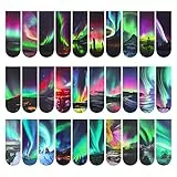 MWOOT 30 Pezzi Aurora Segnalibri Magnetici di Pagina,Magnet Bookmarks Set,Clip di Pagina Book Mark per Studenti Forniture di Lettura (2x6cm,30 Stili)