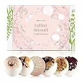 Coffret Sensuel | 6 Bombe da Bagno | Fatte a Mano | Naturali | Burro di Karité | Burro di Cacao | Olio di Mandorle Dolci | Petali di Fiori Secchi | Pezzi di Frutta | Idratanti | Nutrienti