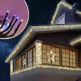 ANSIO® Luci Natale Esterno 9m 720 LED Luci Albero di Natale Natalizie Luminose Colorate Luci Natalizie a Grappolo da Esterno/Interno Ideale per Mantello, Balcone Lucine Luminoso