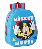SAFTA Zaino per Bambini 3D Mickey Mouse Azzurro Chiaro