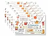 Oceano Tovagliette Americana Plastica Lavabili 6 Pezzi 28x43 cm -decorata Cucina