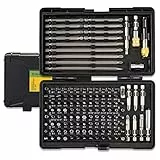 BLOSTM Set di punte magnetiche per cacciavite da 127 pezzi, set di punte di sicurezza in acciaio al cromo vanadio, porta punte magnetiche, adattatori, punte da 1/4' per fai da te, con custodia