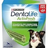 Dentalife ActivFresh Medium Snack per Cani di Media, Pack 24 Stick