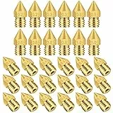 Ugelli per stampante 3D TUZUK 30 pezzi Ugello MK8 0,2 mm, 0,3 mm, 0,4 mm, 0,5 mm, 0,6 mm, 0,8 mm, 1,0 mm per stampante 3D Makerbot Anet A8 Creality CR-10 CR-10S S4 S5 Ender-3 5