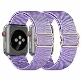 CACOE 2 Pezzi compatibili con Apple Watch per uomo e donna, cinturino di ricambio in nylon per iWatch Series 6/SE/5/4/3/2/1 (42/44/45 mm grigio)