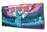 Tappetino mouse xxl rgb One More Life |900x400 mm, 14 effetti luce, base antiscivolo, 100% waterproof, cavo usb incluso| Ideale come tappetino mouse rgb, tappetino gaming rgb, tappetino gaming led