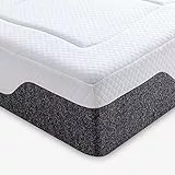 Amazon Basics Materasso con gel/memory foam gel, molle incapsulate, 160 x 190 x 25 cm, Medio, Bianco