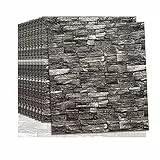 rivestimento pietra per muro esterno pvc,Pannelli Da Parete 3d, Effetto Pietra, Carta Da Parati, 70 X 77 Cm, In Schiuma Pe, Moderna Impermeabile Per Cucina, Bagno, Salone, Ufficio, Tv Sfondo, 70*77CM(