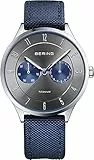 BERING Uomo Analogico Quarzo Titanium Orologio con Cinturino in Nylon Cinturino e Vetro zaffiro