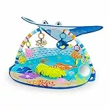 Bright Starts, Disney Baby, Coperta per Attività e Palestrina Finding Nemo - 20+ Min di Luci e Musica, Arco di Gioco, 5 Giocattoli Rimovibili, Sviluppo Motorio, Blu, per Neonati