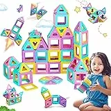 AUOLTE Costruzioni Magnetiche per Bambini 3 4 5 6 7 8 9 giocattoli per ragazzi e ragazze Divertente Giocattolo da Costruzione Educativo Magneti Giochi Bambina 3 Agli 8 Anni Compleanno Regalo Natale