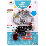Flypop's - Set di Polizia - Accessori per Costumi - 183406 - Nero - Plastica - Poliziotto - Giocattolo per Bambini - Carnevale - Costume - 14 cm x 9,5 cm - A partire dai 3 anni