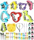 54 Pezzi Stampo Biscotti Set,Birshe Forme Biscotti Stampi Cookie Cutter Formine Stampi Tagliabiscotti Formine Stampo Biscotti Set con Comfort Grip Tagliabiscotti per Bambini DIY Decorazioni Dolci