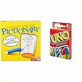 Mattel Games, Pictionary, Gioco in Scatola per Famiglie, Lingua Italiana, DPR76, 8 anni + &UNO Gioco di Carte, W2087