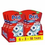 Pril Cura Lavastoviglie DUO, Pulizia Profonda Contro il Grasso, 6 Confezioni da 3 Tabs