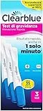 Test di Gravidanza Clearblue Rilevazione Rapida Maxiformato, Risultato Rapido, anche in 1 minuto*, 3 Test
