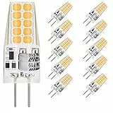 MUSUNIA - Lampadine a LED G4, 3 W, G4, 3000 K, luce bianca calda, 300 lm, ricambio per lampadine alogene da 30W, senza sfarfallio, non dimmerabile, 12 V AC/DC, confezione da 10 pezzi