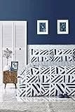 NAUTICA Home Orion Bed Linen Set con copripiumino in 100% Cotone Matrimoniale Blu,bianco 255 x 205 cm + 50 x 80 cm (2x) Federe