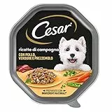 Prodotto Donazione - Cesar Ricette di Campagna Cibo per Cane con Pollo, Verdure e Prezzemolo, 150 g, 14 Vaschette