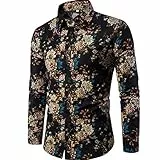 NOBRAND - Camicia a maniche lunghe da uomo, alla moda, per il tempo libero e per il tempo libero Cs12. 4XL