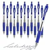 OFFCUP Penna Roller a Inchiostro Gel,12PCS Blu Penna a Sfera,0.7mm Penna Gel Retrattile,Asciugatura Veloce Penne Roller per Scrittura,Appunti,Studio, Journaling e Schizzi,Penna In Plastica Riciclata.