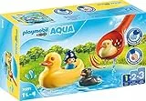 Playmobil 1.2.3 Aqua 70271 Famiglia di paperelle, Gioco per la Vasca da Bagno per Bambini Piccoli, Primo Giocattolo per Bambini, da 18 Mesi a 4 Anni