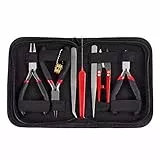PandaHall 7pcs/ Set Kit Strumenti per Bigiotteria Attrezzi di Monili Pinze Kit Di Strumenti Riparazione Taglierine per Creazione di Perline Riparazione di Gioielli Fai da Te 15.5x11x3.5cm
