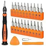 JOREST 24Pcs Set Cacciaviti Precisione, Kit Professionali con Torx T1 T2 T3 T5 T6 T8 T9 T15, Triwing Y00,Phillips PH00, Stella P2/5, -1.0/2.0, etc, per Switch, PS4, Xbox, PC, Laptop, Occhiali, Orologi