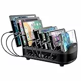ORICO Stazione di Ricarica Mobile USB, Dock di Ricarica USB a 10 Porte (120 W) per Smartphone e Tablet, con Interruttore ON/off per Uso Domestico e Commerciale - Nero