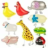 Passeggio Palloncini di Animal, Comius Sharp 9 Pezzi Cani Palloncini Foil Animali, Palloncini Animali Fattoria, Palloncino Testa Animale per Compleanno Festa Decor Bambini Regalo Bambini