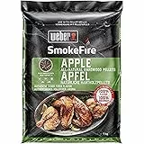 Weber 190104 Pellet di Legno Naturale di Mela, 9 kg, Adatto per Barbecue SmokeFire e Altri Barbecue a Pellet di Legno