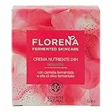 FLORENA Fermented Skincare Crema nutriente 24h naturale, Crema viso a base di camelia e olio di oliva naturali, Crema giorno vegan ricca e ad assorbimento rapido, 50 ml