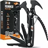 BIIB Regalo Uomo, Idee Regalo Natale Uomo, 12 in 1 Multitool Gadget Utili Regali Natale per Lui/Lei, Multiuso Campeggio Accessori, Compleanno Regalo Anniversario Originale, Regalo Festa del Papà