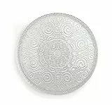 Excelsa Arabesque Piatto a Servire, Vetro, Trasparente, 31 x 31 x 1 cm