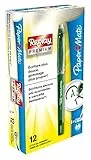 Paper Mate Replay Premium Penna Gel Cancellabile, Punta Media da 0,7 mm, Verde, Confezione da 12