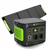 SOLARCUBE Centrale Elettrica Portatile SC600 LiFePO4 Batteria 320 Wh Generatore Solare per Campeggio con 1 x Pannello Solare Incluso 200W