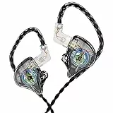 Yinyoo KBEAR Storm Cuffie in Ear Professionali Monitor Auricolari per Cantanti Batteristi Musicisti Bassisti, Auricolari Cablati Personalizzati IEM, Cavo OFC Staccabile in Argento ad Alta Risoluzione