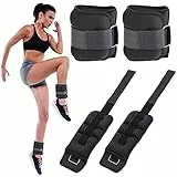BAKAJI Set 2 Pesi per Caviglie e Polsi da 0,5 Kg Allenamento Palestra Aerobica Fitness Potenziamento Muscolare in Tessuto Neoprene con Fibbia Regolabile e Chiusura Strappo Peso Totale 1 Kg