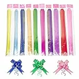 DARENYI 100 Pezzi Tirare Archi, Fiocchi Regalo, Nastro Regalo, Nastro Decorativo, Nastri Avvolgere Archi per Natale Capodanno Ringraziamento Compleanno Matrimonio Fiore Regali Cesto