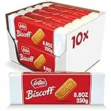 Lotus Biscoff - Biscotti Caramellati - Vegani - Senza Coloranti e Senza Aromi Aggiunti - Gusto Unico e Croccante - 10 Confezioni da 250 gr - 2.5 kg