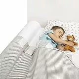 BANBALOO MAX-Barriera di sicurezza letto per bambini-Anticaduta infantile-Parapetto di schiuma con proteggi-materasso impermeabile per letti doppi a scomparsa 90,150,e Montessori-Viaggio guardrail.