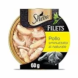 Sheba Filets Cibo Umido per gatti al gusto Pollo, 32 vaschette da 60g ognuna, Totale 1920g