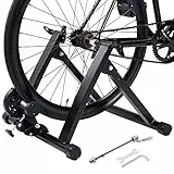 COSTWAY Rullo per Allenamento Bici, Addestramento Bicicletta a Casa, Pieghevole e Regolabile, Carica Max 150kg, Nero