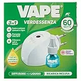 Vape Specialist Vape Elettroemanatore Diffusore Liquido Verdessenza + Ricarica, Protezione Da Zanzare Fino A 60 Notti, 1 Confezione - 30 g, Bianco