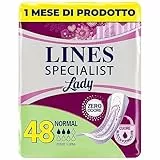 LINES SPECIALIST LADY Assorbenti per Incontinenza Leggera Normal, Confezione da 48 Pezzi
