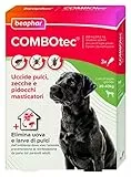 Beaphar COMBOTEC Antiparassitario per Cane Taglia Grande (20-40 Kg), Protegge da Pulci, Zecche, Uova, Larve e anche la Casa - In Confeziona da 3 Pipette